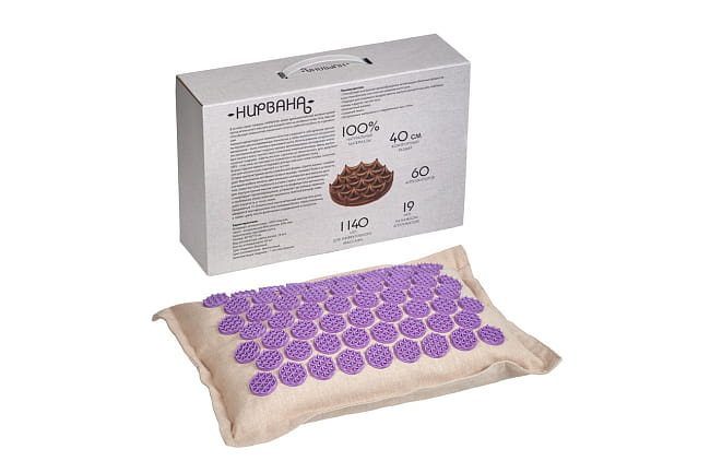 Подушка акупунктурная «НИРВАНА» с наполнителем из гречневой лузги