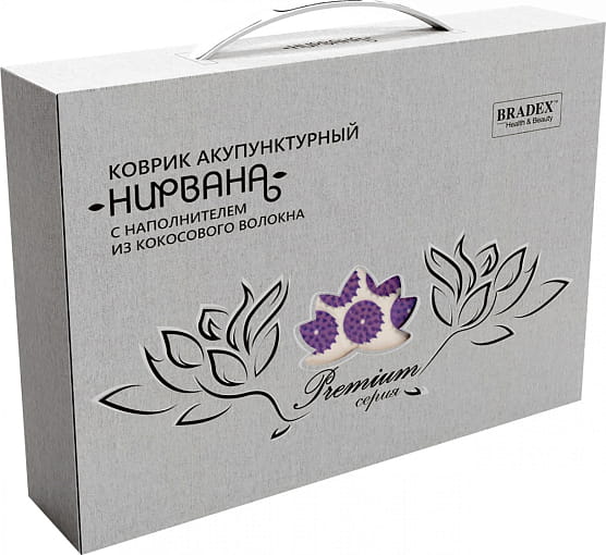 Коврик акупунктурный Bradex "Нирвана" Premium с наполнителем из кокосового волокна