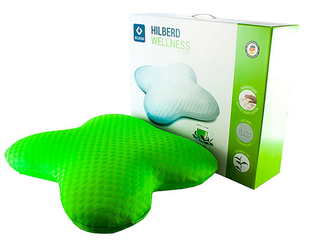 Ортопедическая подушка для сна на животе Hilberd Wellness зелёная